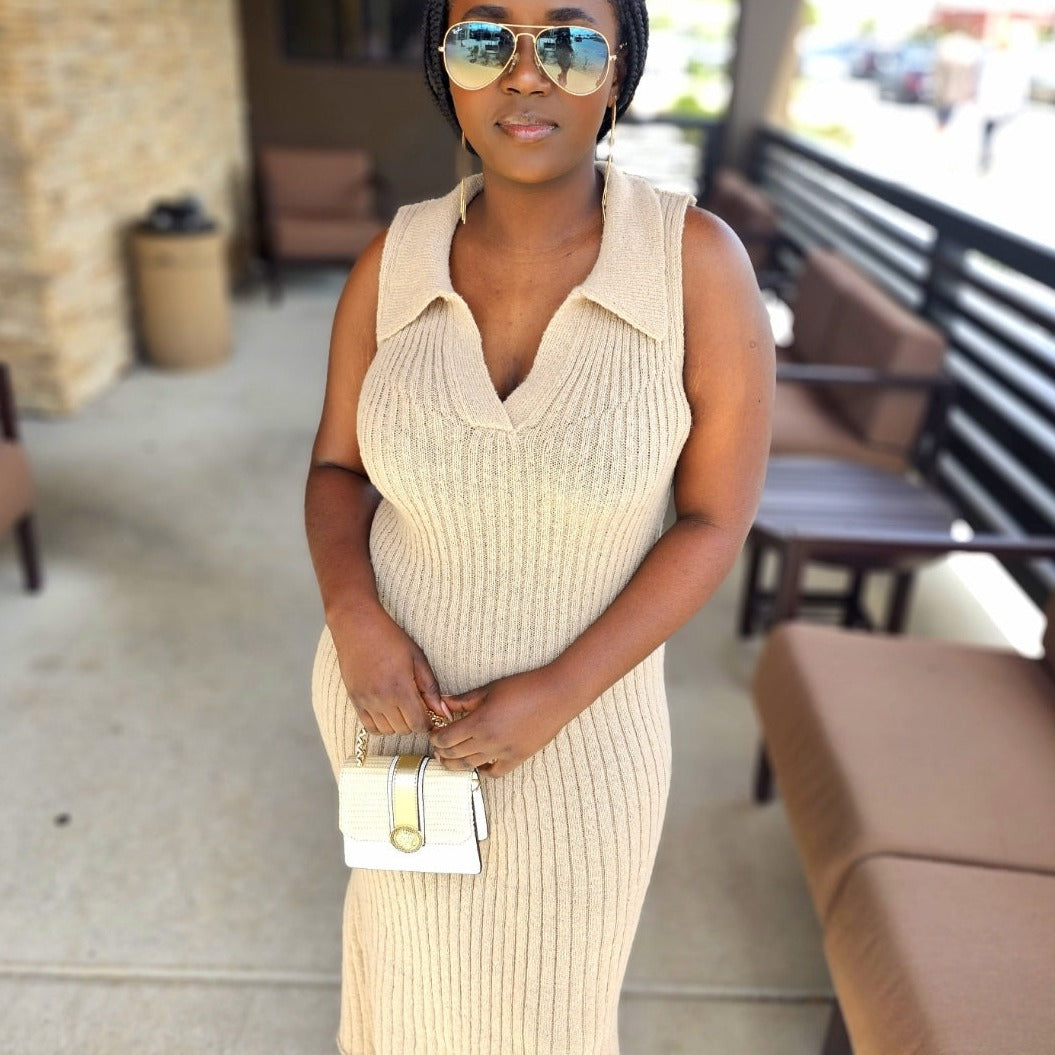 Sleeveless Sweater Dress