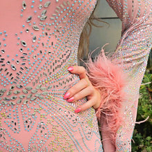 Load image into Gallery viewer, Sequin Feather Maxi Gown