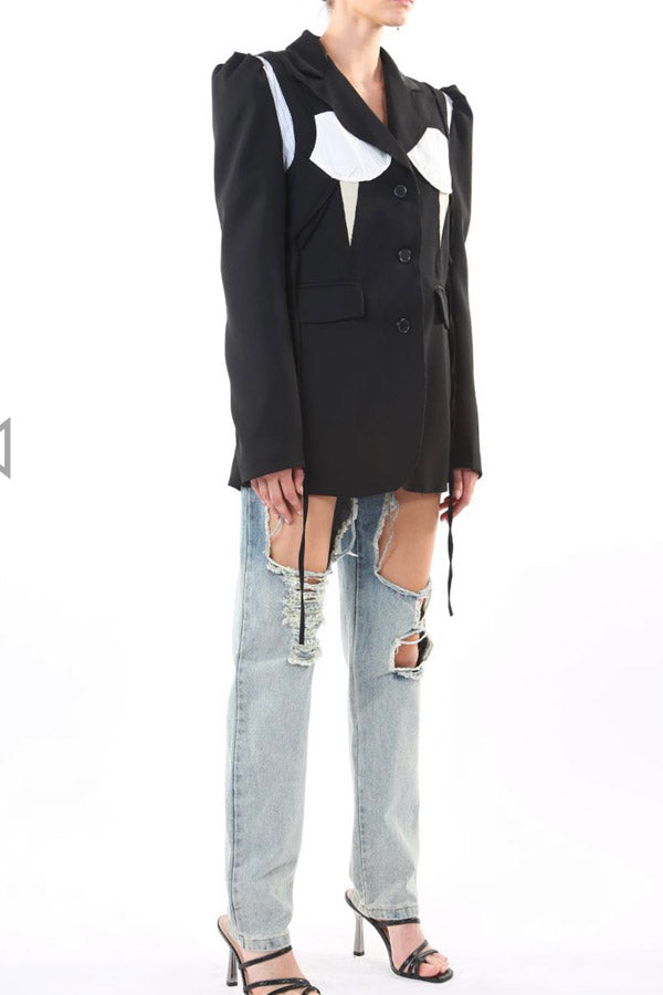 Black And White Blazer