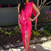 Load image into Gallery viewer, One Shoulder Satin Wrap