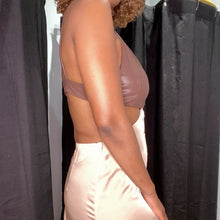 Load image into Gallery viewer, Satin and Leather Maxi Dress