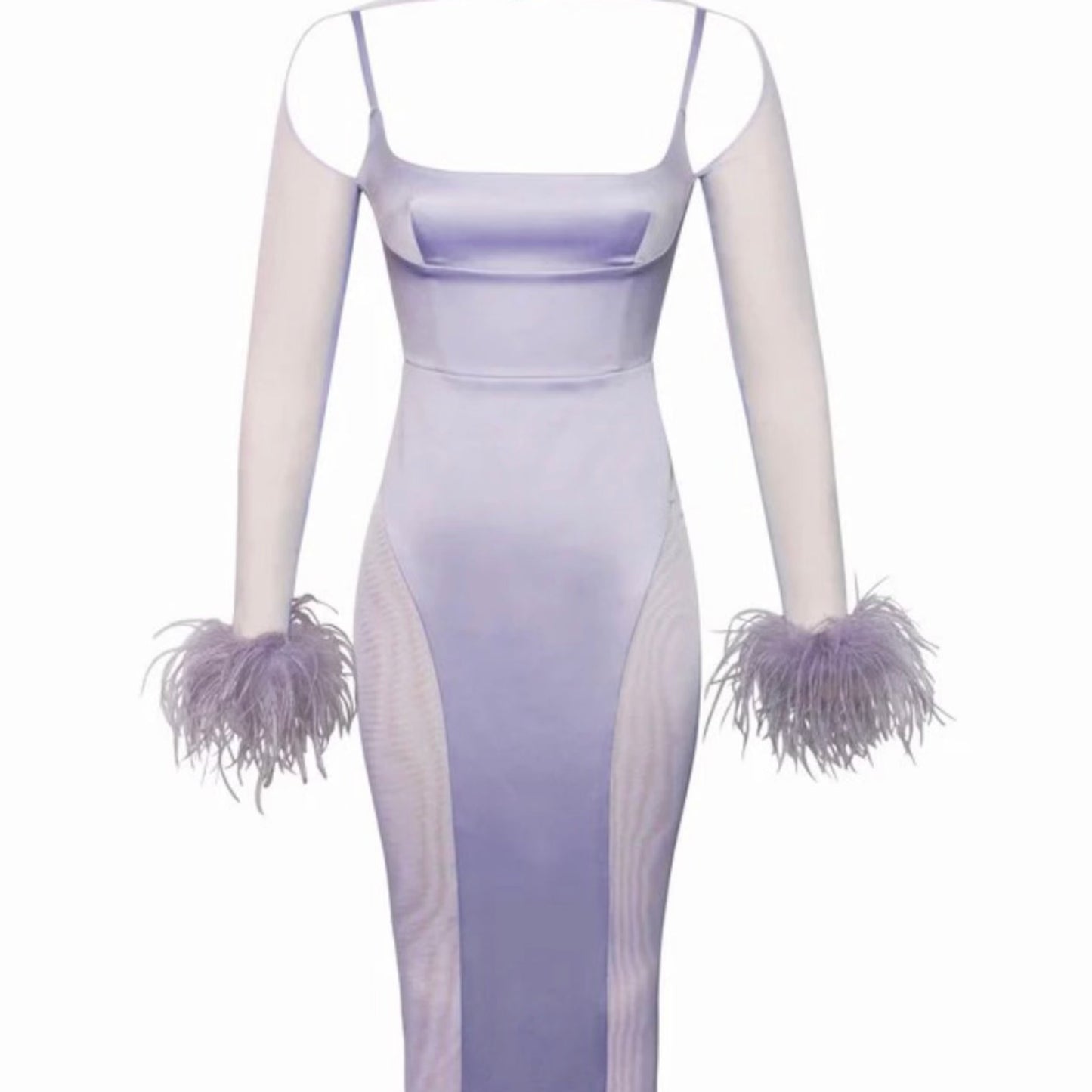 Satin Mesh Dress