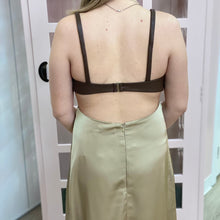 Load image into Gallery viewer, Satin and Leather Maxi Dress
