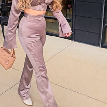 Load image into Gallery viewer, Satin Bell Sleeves and Pants Set
