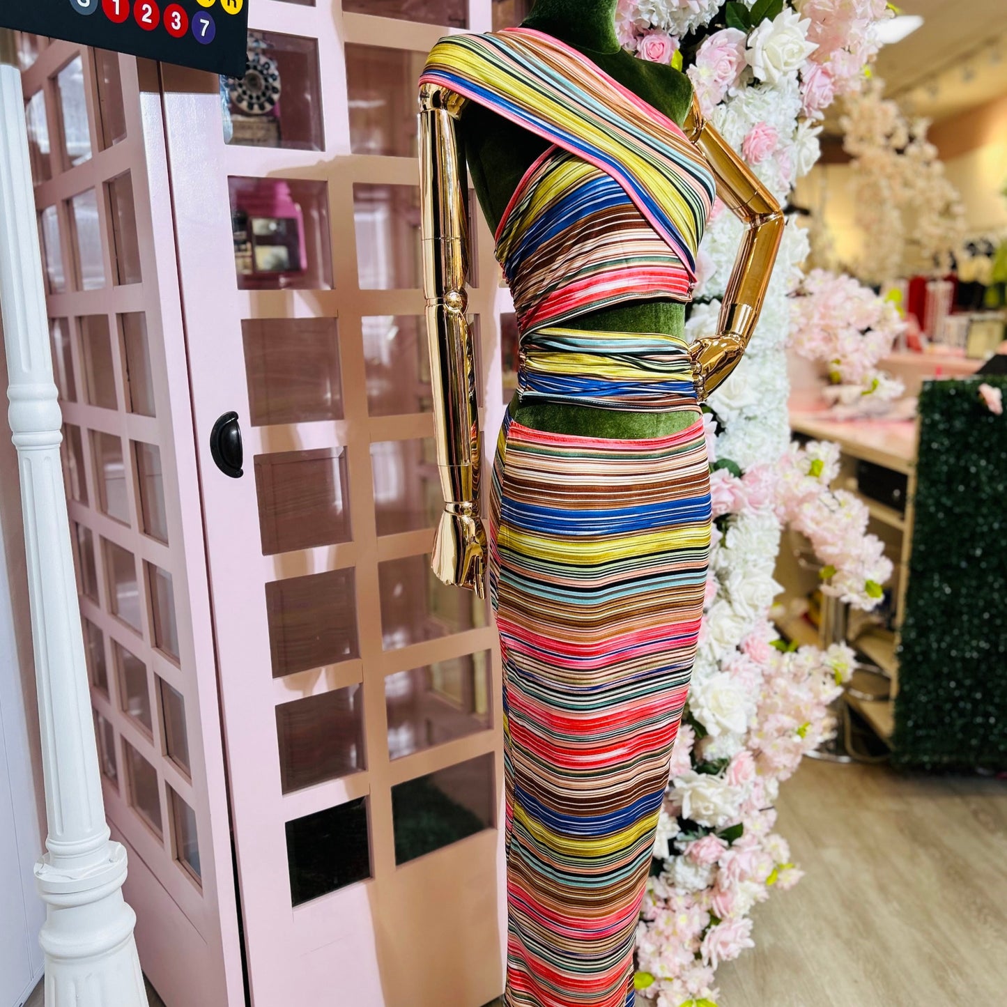 Rainbow Stripe Dress