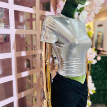 Load image into Gallery viewer, Metallic Cropped Top
