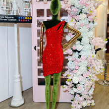 Load image into Gallery viewer, One Shoulder Sequin Mini

