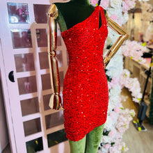 Load image into Gallery viewer, One Shoulder Sequin Mini
