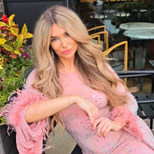 Load image into Gallery viewer, Sequin Feather Maxi Gown
