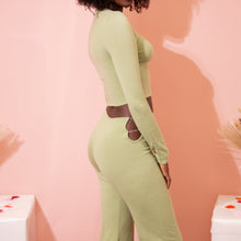 Load image into Gallery viewer, Green Silver Chain Pants
