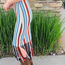 Load image into Gallery viewer, Striped Knit Fringe Dress
