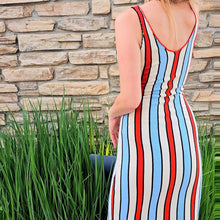 Load image into Gallery viewer, Striped Knit Fringe Dress
