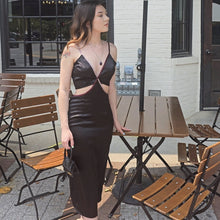 Load image into Gallery viewer, Satin Cutout Dress
