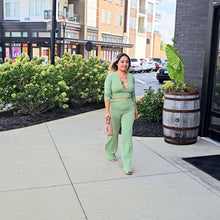 Load image into Gallery viewer, Green Silver Chain Pants

