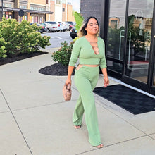 Load image into Gallery viewer, Green Silver Chain Pants
