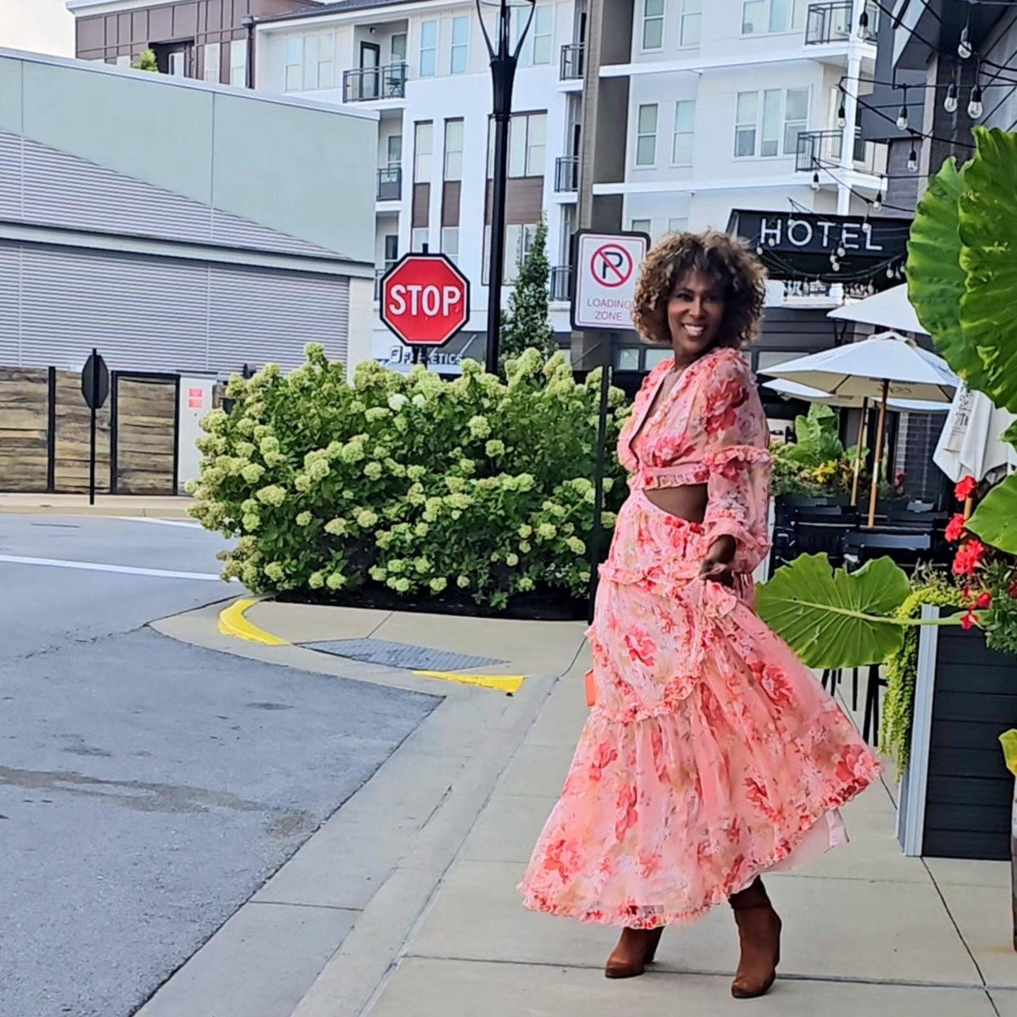 Floral Cut Out Maxi