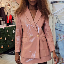 Load image into Gallery viewer, Faux Leather Mauve Blazer
