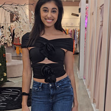 Load image into Gallery viewer, Flower Hollow Off Shoulder Top
