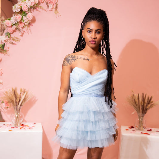 Layered Tulle Mini Dress