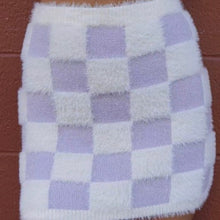 Load image into Gallery viewer, Checkered Fuzzy Skirt (Lilac)
