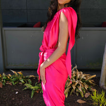 Load image into Gallery viewer, One Shoulder Satin Wrap
