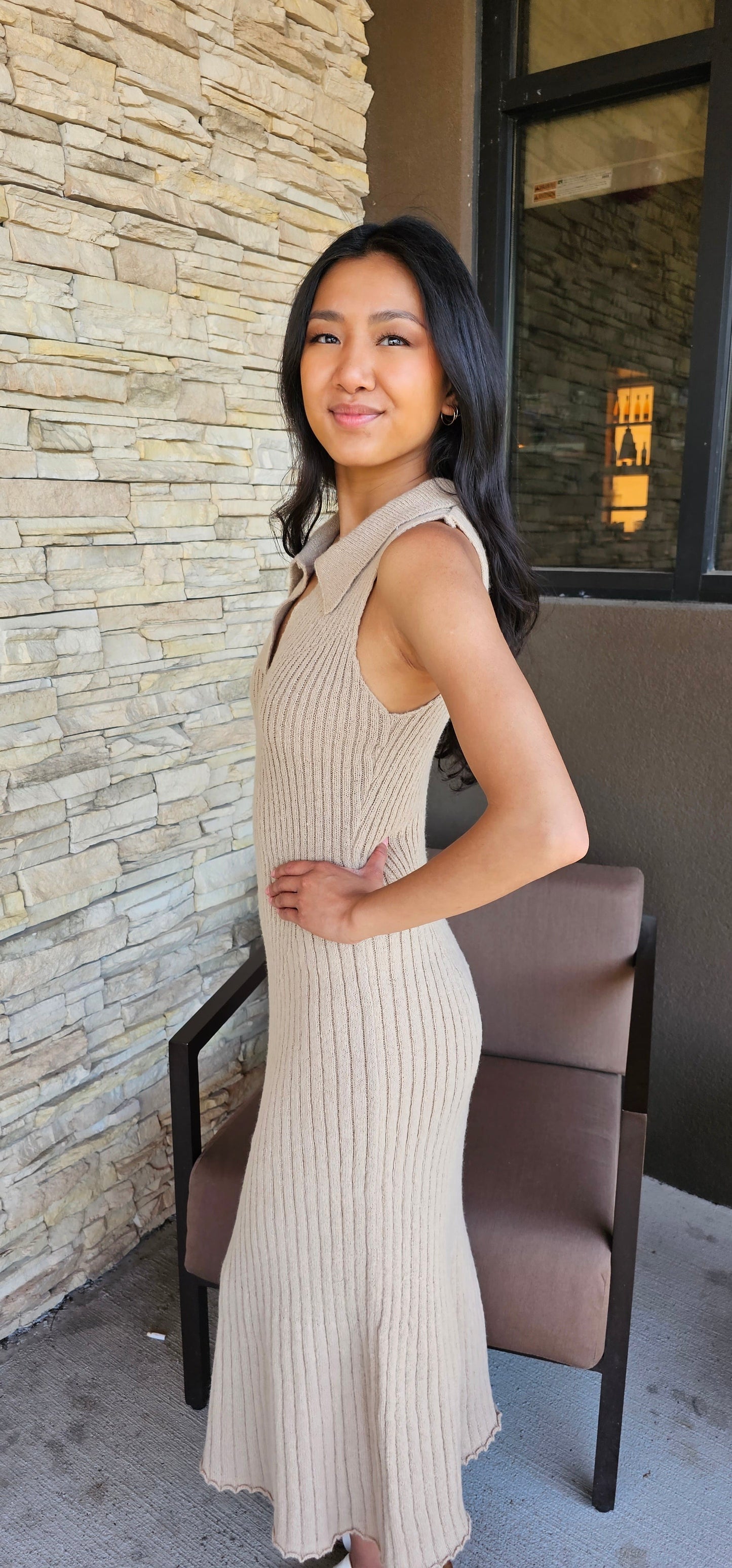 Sleeveless Sweater Dress