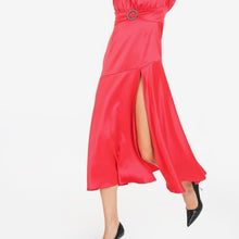 Load image into Gallery viewer, Satin Long Sleeve Dress
