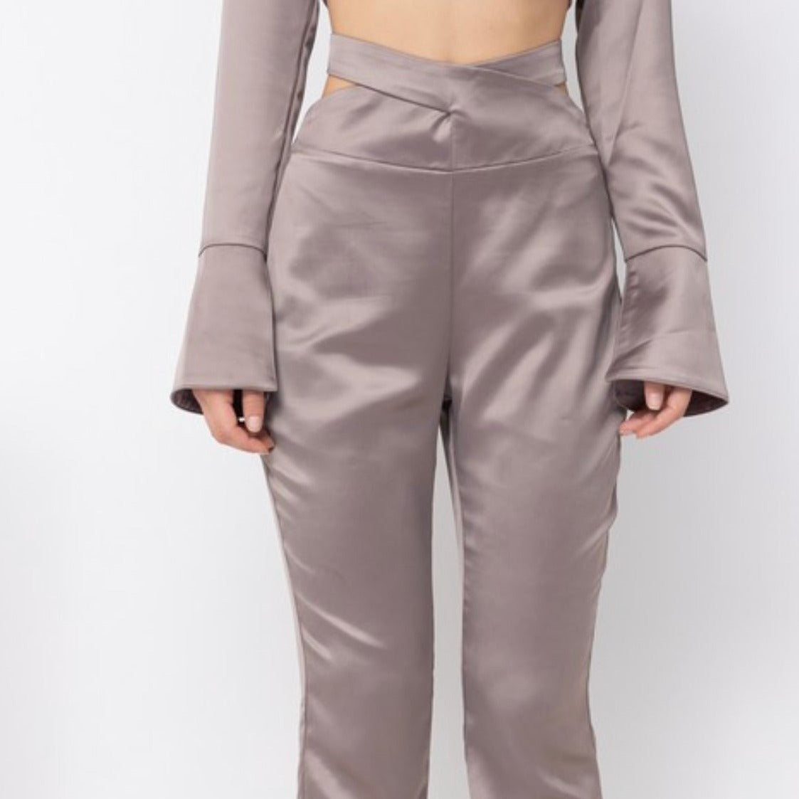 Satin Bell Sleeves and Pants Set