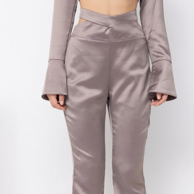 Satin Bell Sleeves and Pants Set
