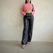 Load image into Gallery viewer, Leather Pants With Slits
