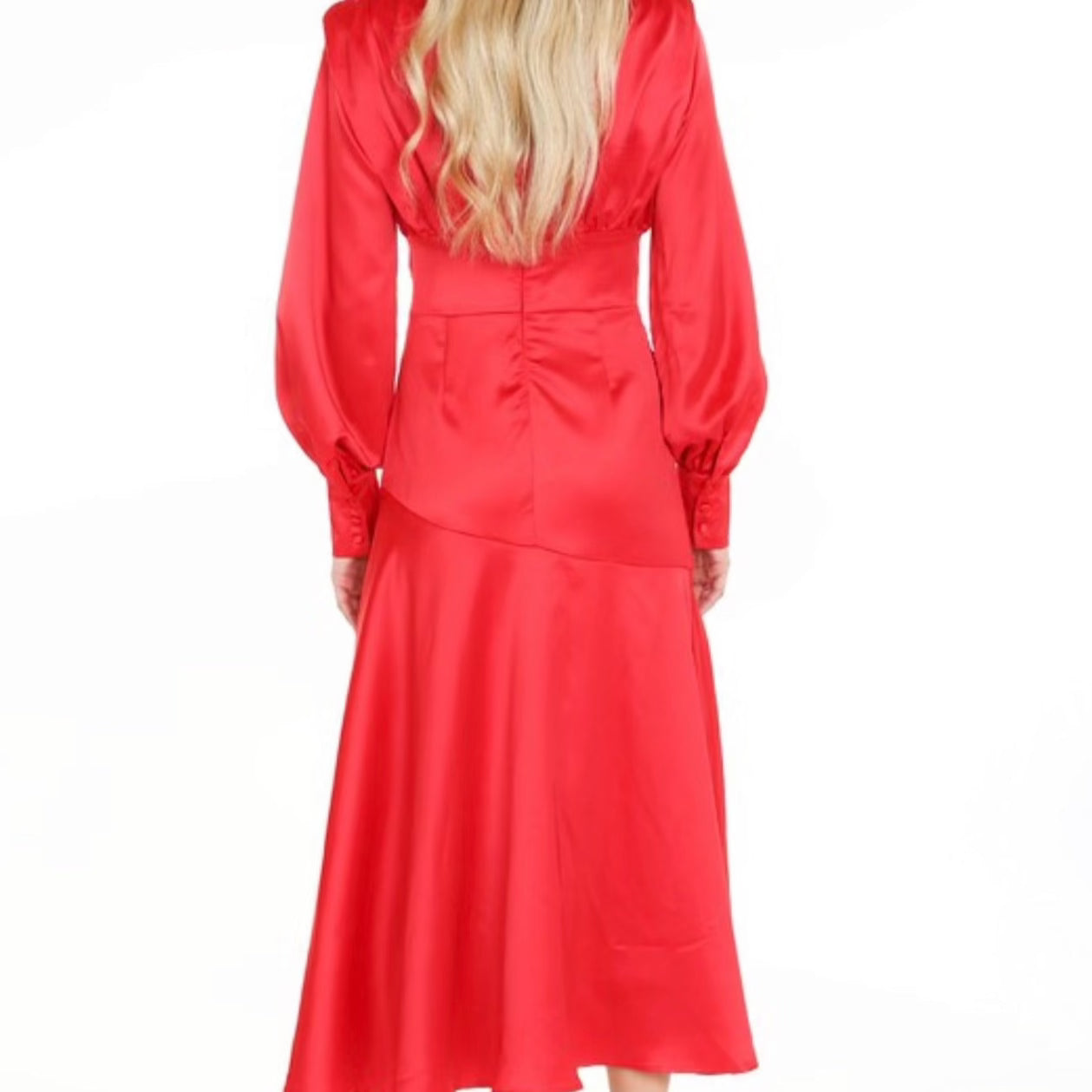 Satin Long Sleeve Dress