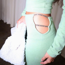 Load image into Gallery viewer, Green Silver Chain Pants
