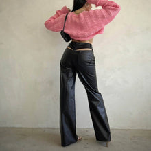 Load image into Gallery viewer, Leather Pants With Slits
