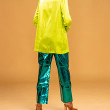 Load image into Gallery viewer, Blue Metallic Pants
