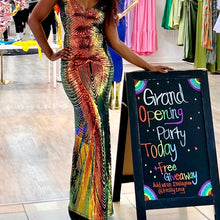 Load image into Gallery viewer, Multi-Colored Sequin Long Dress
