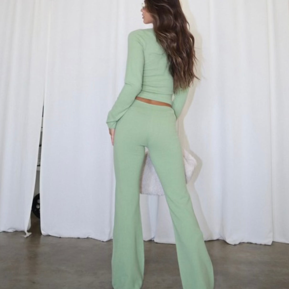 Green Silver Chain Pants