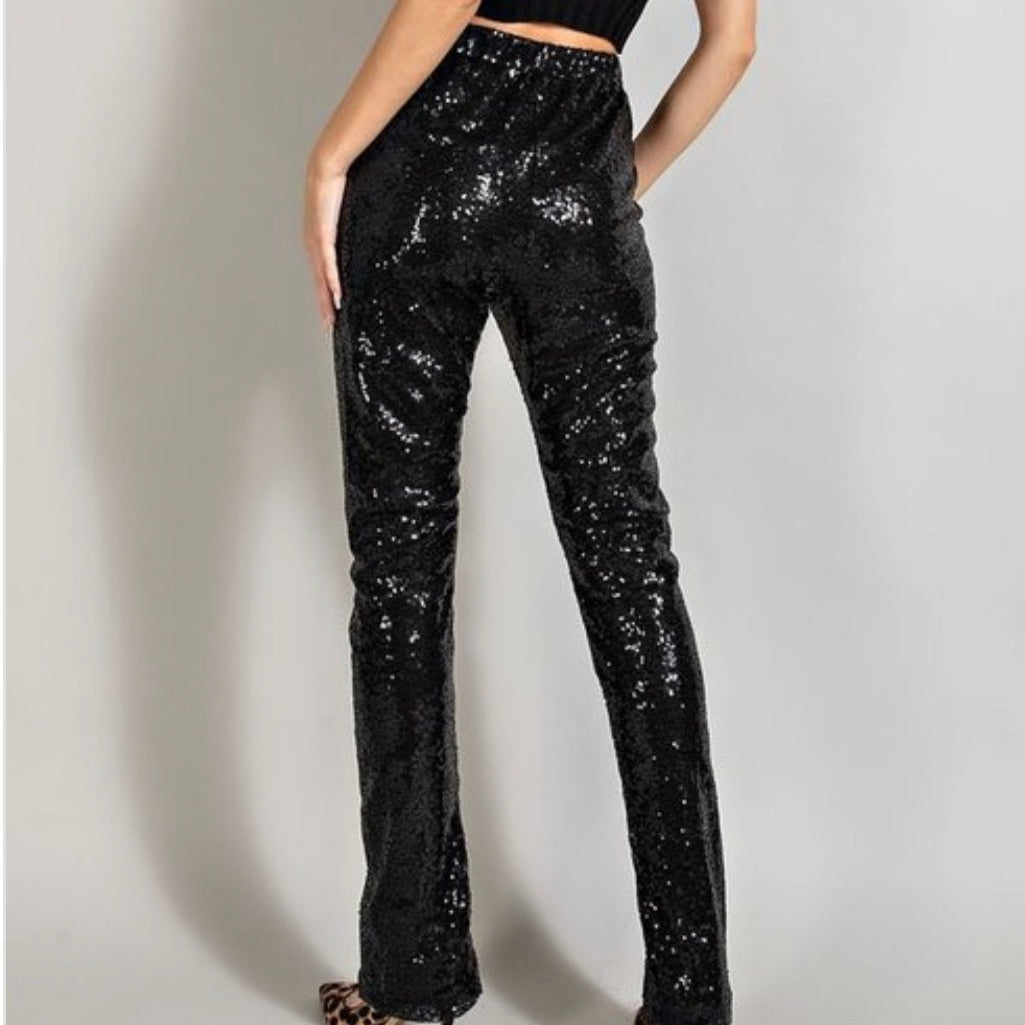 Black Sequin Pants