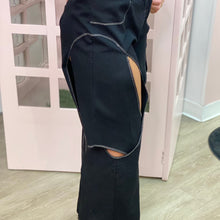 Load image into Gallery viewer, Black Cut Out Slacks
