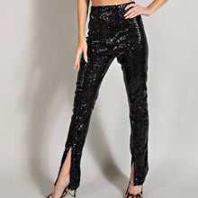 Load image into Gallery viewer, Black Sequin Pants
