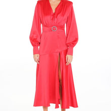 Load image into Gallery viewer, Satin Long Sleeve Dress
