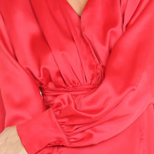 Load image into Gallery viewer, Satin Long Sleeve Dress

